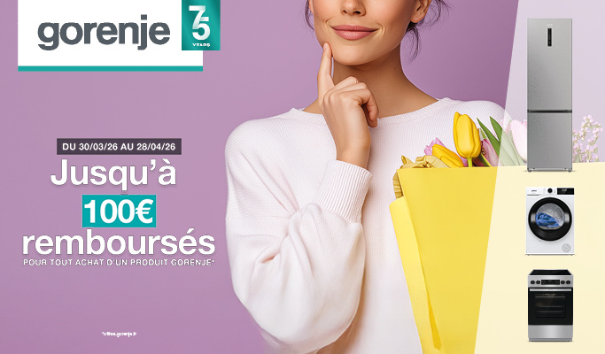 OFFRE DE REMBOURSEMENT GORENJE Avril