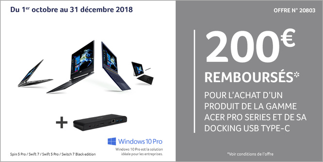 Acer Pro Series - Acer, offres de remboursement