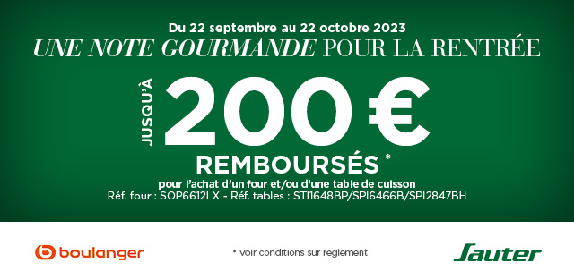 SAUTER - Une note gourmande pour la rentrée