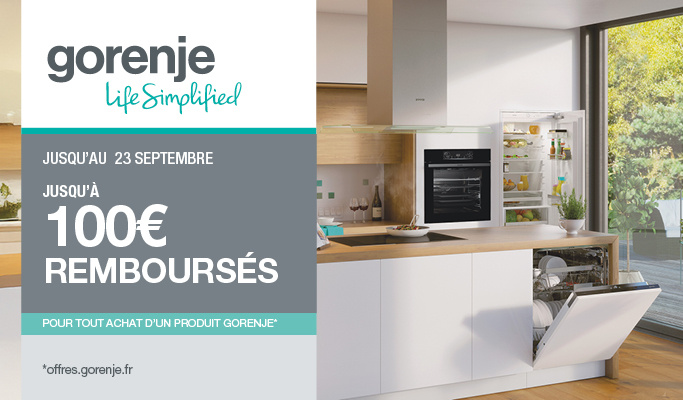 OFFRE DE REMBOURSEMENT GORENJE RENTREE