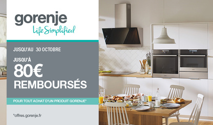 OFFRE DE REMBOURSEMENT GORENJE AUTOMNE