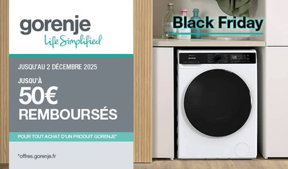 OFFRE DE REMBOURSEMENT GORENJE BLACK FRIDAY