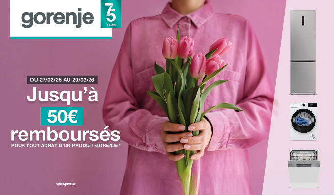 OFFRE DE REMBOURSEMENT GORENJE Mars